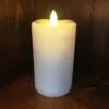 Flameless Pillar Candle - Mirage Gold - Cream - 5in X 3in -Holiday Ornaments Sales battery operated pillar candle mirage gold led candle cream 360 degree 5in x 3in 13