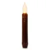 Battery Taper Candle - Brown Wax - 6in - Pack Of 2 -Holiday Ornaments Sales battery operated taper candle brown taper candles battery operated pack of 2 30