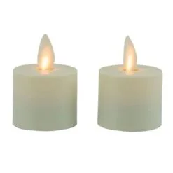 Flameless Tealight Candle - Mystique - Ivory - 1.5in - 2pk