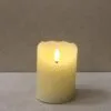 Battery Pillar Candle With Timer - 4x3 - Ivory -Holiday Ornaments Sales battery pillar candle with timer 3x4 ivory 12