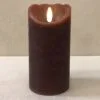 Battery Pillar Candle With Timer - 3x6 - Burgundy