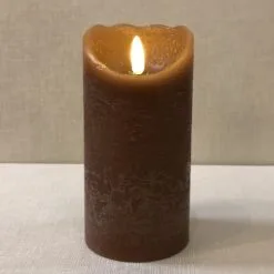 Battery Pillar Candle With Timer - 3x6 - Spice