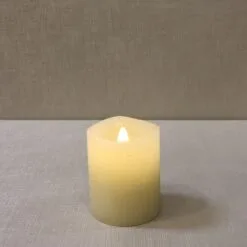Battery Votive Candle With Timer - 2x2 - Ivory