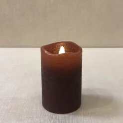 Battery Votive Candle With Timer - 2x3 - Burgundy