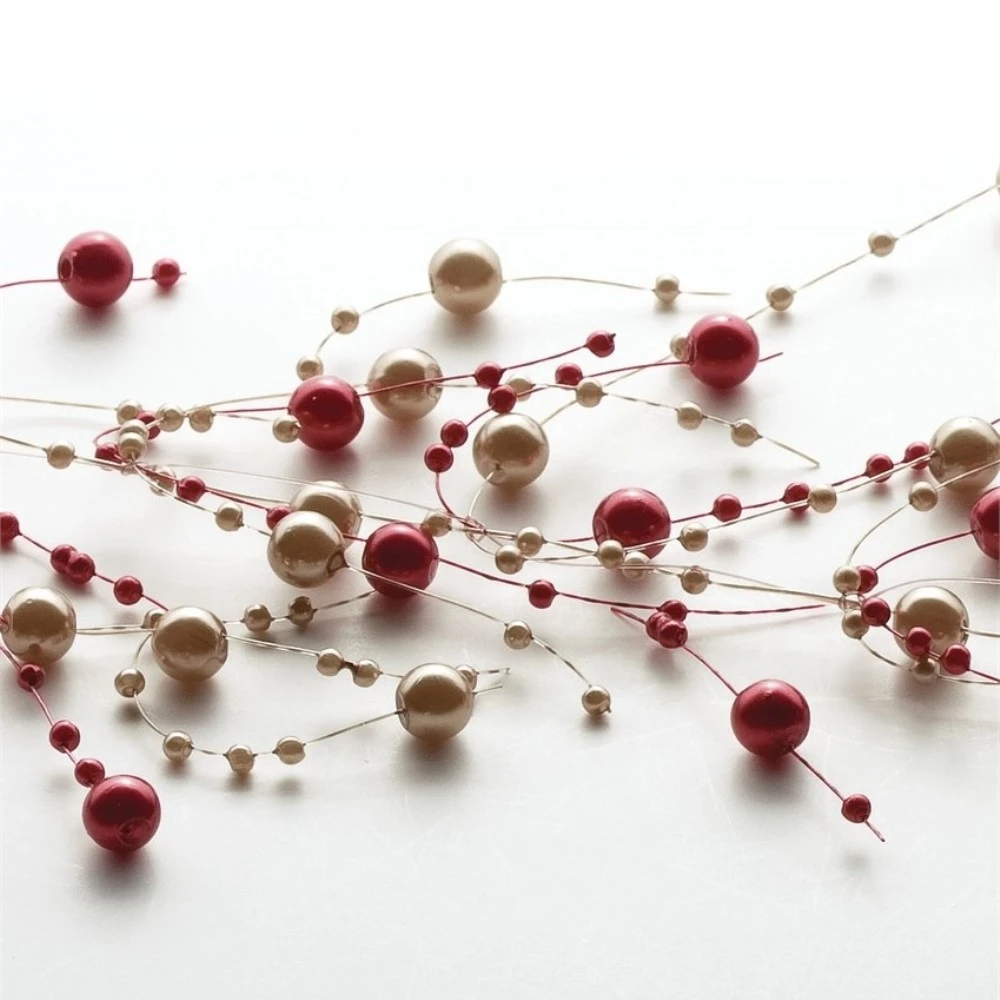 Beaded Garland - Burgundy & Gold Pearl - 5ft 3 Beaded Garland - Burgundy & Gold Pearl - 5ft