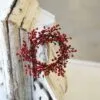 Berry Candle Ring - Red Berry - 4.5in -Holiday Ornaments Sales berry candle ring red berry 4 5 inch 17