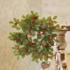 Berry Candle Ring - Red-Tipped Holly With Berries - 3.5in -Holiday Ornaments Sales berry candle ring red tipped holly with berries 3 5 inch 15
