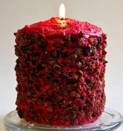 Cake Candle - Homespun Harvest - 5in X 4.5in