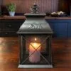 Candle Lantern Holder - Antique Black Lantern - 10.5in -Holiday Ornaments Sales candle lantern holder antique black lantern 10 5in 12