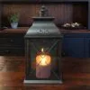 Candle Lantern Holder - Antique Black Lantern - 14.5in -Holiday Ornaments Sales candle lantern holder antique black lantern 14 5in 12
