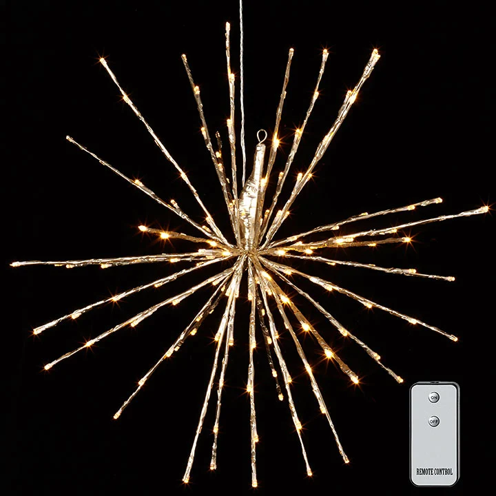 Champagne Lighted Starburst - Multifunction With Remote - 23in 3 Champagne Lighted Starburst - Multifunction With Remote - 23in