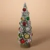 Christmas Bottle Brush Table Top Tree - Glass Ornaments - 10in -Holiday Ornaments Sales christmas bottle brush table top tree glass ornaments 10in 13
