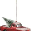 Christmas Ornament - " Red Truck With A Tree Ornament" -Holiday Ornaments Sales christmas ornament red truck with a tree ornament 12