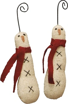 Christmas Ornament - "Skinny Snowman Ornaments" - Set Of 6
