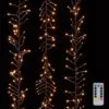 Cluster Garland Lights - 600 Warm White LED Lights - Brown Wire - 19ft -Holiday Ornaments Sales cluster garland lights 600 warm white led lights brown wire 19ft 16