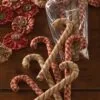 Park Designs Fabric Candy Canes -Holiday Ornaments Sales decorative figurine fabric candy canes 18