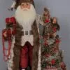 Karen Didion Santa - 16in - Lighted Woodland Elegance Santa -Holiday Ornaments Sales decorative figurine lighted woodland elegance santa 33