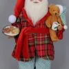 Karen Didion Santa - 16in - Milk & Cookies Santa -Holiday Ornaments Sales decorative figurine milk cookies santa 24