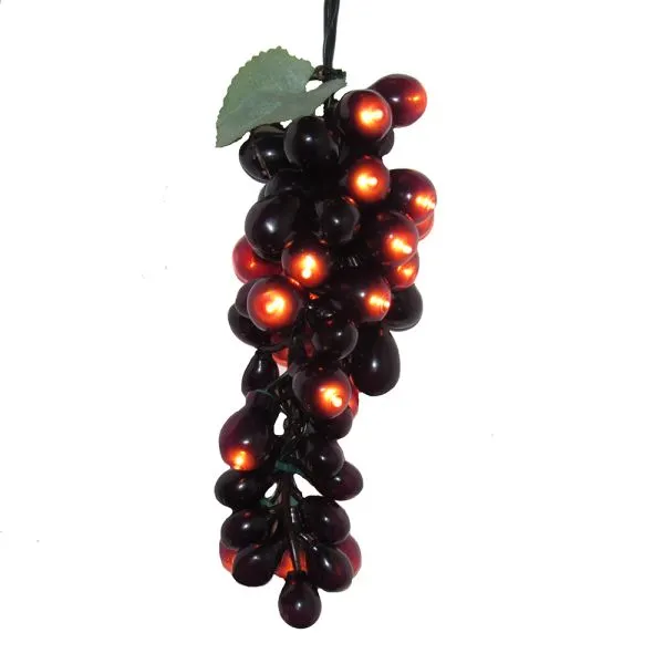 Electric Light Set - Warm White LED - Burgundy Grape Clusters 3 Electric Light Set - Warm White LED - Burgundy Grape Clusters