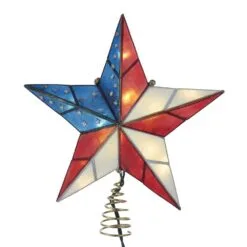 Electric Tree Topper - American Flag Star - 9.84in