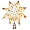 Electric Tree Topper - Capiz Star - Gold Arabesque - 9in -Holiday Ornaments Sales electric tree topper capiz star tree topper with arabesque decoration 27