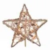 Electric Tree Topper - Rattan Star - 10in -Holiday Ornaments Sales electric tree topper natural rattan 10 light star tree topper 27