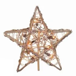 Electric Tree Topper - Rattan Star - 10in
