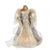 Electric Tree Topper - Silver And Grey Angel - 14in -Holiday Ornaments Sales electric tree topper silver and grey angel 14in 15