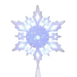 Electric Tree Topper - White Snowflake - 10in