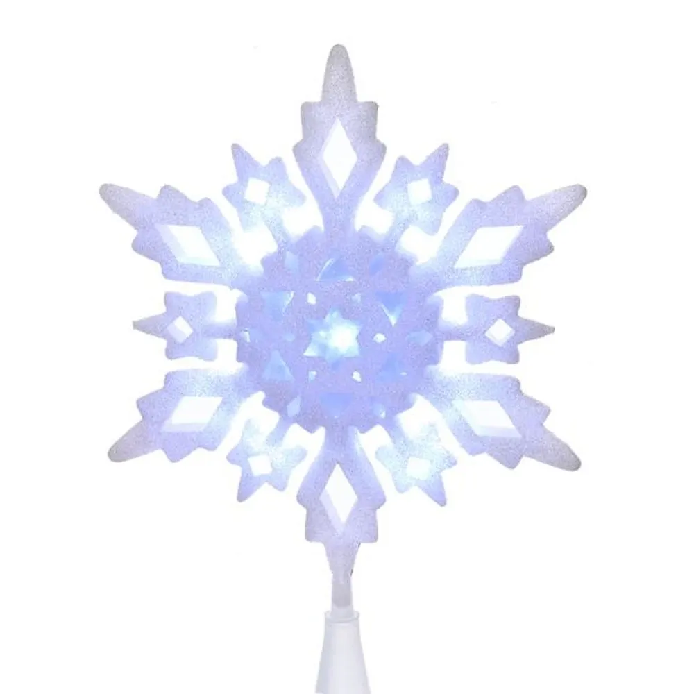 Electric Tree Topper - White Snowflake - 10in 3 Electric Tree Topper - White Snowflake - 10in