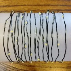 Micro LED Lights - Warm White LED - Battery/Green Wire - 60 Lights -Holiday Ornaments Sales everlasting glow reg wire string lights warm white led battery green wire commercial grade indoor outdoor set of 60 20