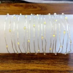 Micro LED Lights - Warm White LED - Battery/Silver Wire - 60 Lights -Holiday Ornaments Sales everlasting glow reg wire string lights warm white led battery silver wire commercial grade indoor outdoor set of 60 30