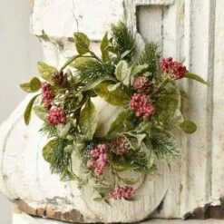 Fir Candle Ring - Icy Red Laurel - 3in