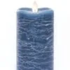 Flameless Pillar Candle - Mirage Gold - Aegean Blue - 5in X 3in