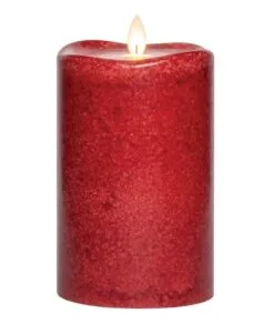 Flameless Pillar Candle - Mirage Gold - Chili - 6in X 3.75in