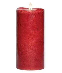 Flameless Pillar Candle - Mirage Gold - Chili - 8in X 3.75in