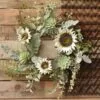 Floral Candle Ring - Sunflower Succulent - 6.5in