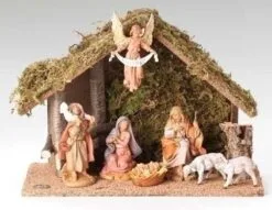Fontanini Nativity - 5in Collection - Italian Stable - 7pc Set