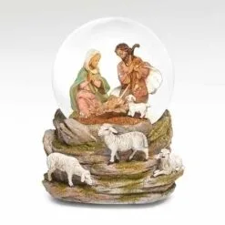 Fontanini Glitterdome - Holy Family With Sheep