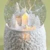 Christmas Snow Globe - White Church - LED -Holiday Ornaments Sales glitterdome white church glitterdome led 18