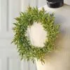 Green Leaf Candle Ring - Green Smilax Leaf - 6.5in -Holiday Ornaments Sales green leaf candle ring green smilax leaf candle ring 7 inch 19