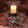 Hammered Glass Candle Hurricane - 9.5in X 6.5in -Holiday Ornaments Sales hammered glass candle hurricane 9 5in x 7in 19