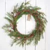 Holiday Artificial Wreath - Evergreen Pine With Red Pip Berries - 24 Inch -Holiday Ornaments Sales holiday artificial wreath evergreen pine with red pip berries 24 inch 15