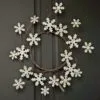 Holiday Artificial Wreath - Glitter Wood Snowflake - 12 Inch -Holiday Ornaments Sales holiday artificial wreath glitter wood snowflake 12 inch 15