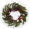 Holiday Artificial Wreath - Rustic Berry, Bell, And Star Pine - 12 Inch -Holiday Ornaments Sales holiday artificial wreath rustic berry bell and star pine 12 inch 15