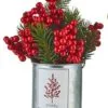 Holiday Botanicals Arrangement - Winter Berry Tin - 7.5 Inch -Holiday Ornaments Sales holiday botanicals arrangement winter berry tin 7 5 inch 13