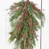 Holiday Teardrop - Evergreen Pine With Red Pip Berries - 30 Inch -Holiday Ornaments Sales holiday teardrop evergreen pine with red pip berries 30 inch 15