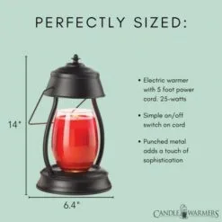 Jar Candle Warmer - Black Hurricane Lantern Candle Warmer -Holiday Ornaments Sales jar candle warmer black hurricane lantern candle warmer 10
