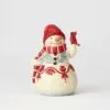 Jim Shore Figurine - Pint Sized Snowman With Cardinal -Holiday Ornaments Sales jim shore figurine pint sized snowman with cardinal 19