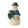 Jim Shore Figurine - Victorian Snowman With Wreath 2020